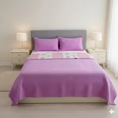GENERICO - CUBRECAMA DE VERANO PLUSH POR UN LADO QUILT OTRO LADO 2 PLAZA TF