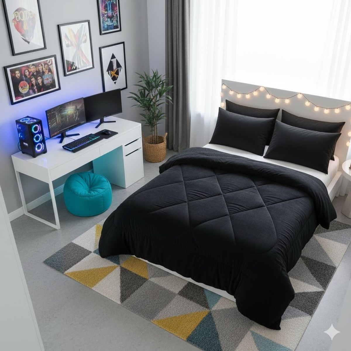 GENERICO - COBERTOR PLUSH CON CHIPORRO COLOR LISO DE 1.5 PLAZA 180CM X 230CM