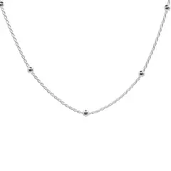 GENERICO - Cadena de Plata 925 Tourbillon con Esferas 50 cm