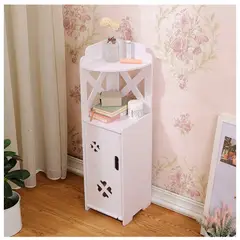 IRM - Organizador Con Gabinete De Baño Estante Con Puerta Blanco Pequeño