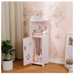 IRM - Organizador Con Gabinete De Baño Estante Con Puerta Blanco Pequeño