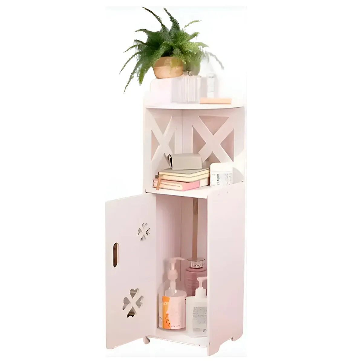 IRM - Organizador Con Gabinete De Baño Estante Con Puerta Blanco Pequeño