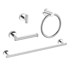 GENERICO - Set De 4 Accesorios Baño Acero Inoxidable