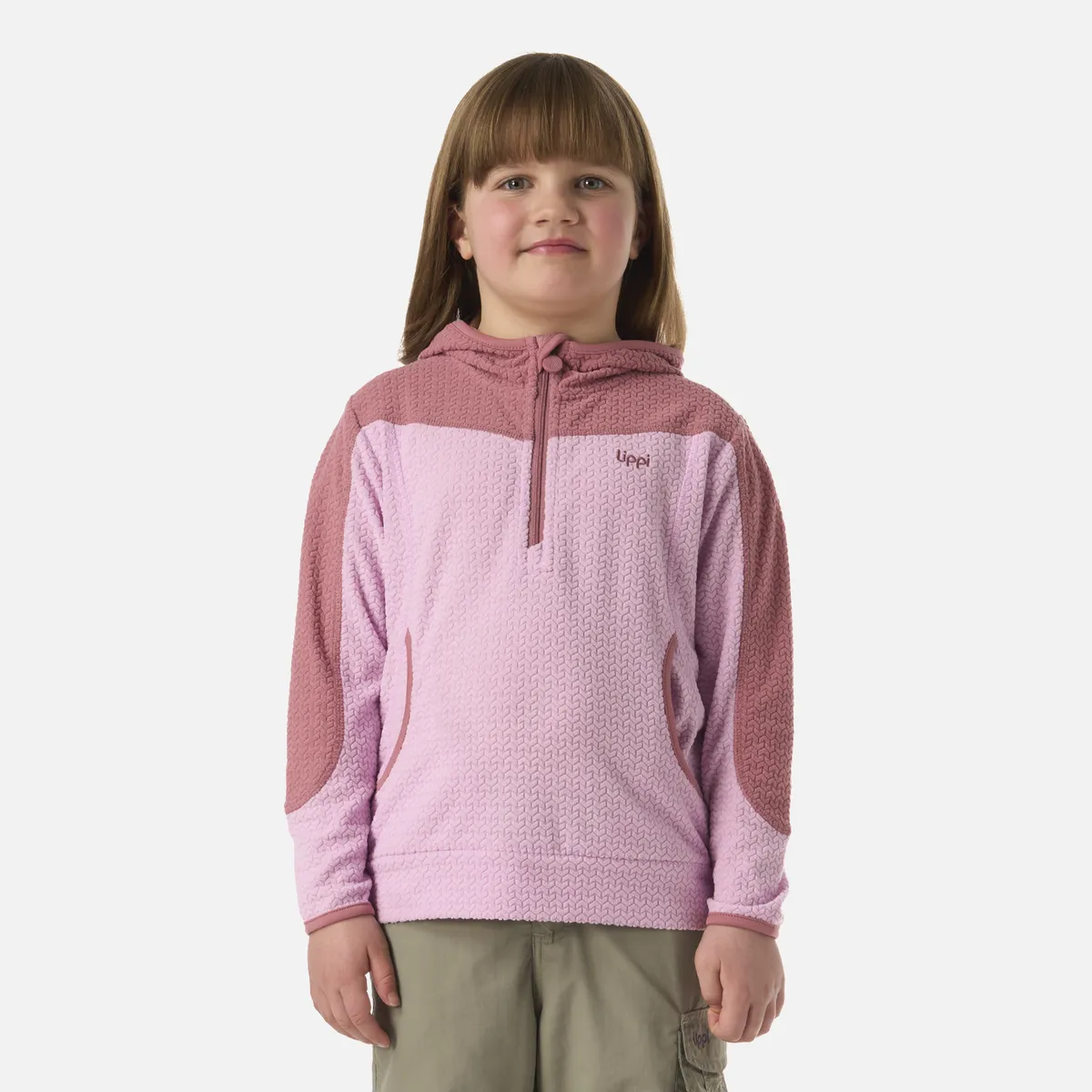 LIPPI - Polerón Niña Saltamontes Nano-F 1/4 Zip Hoody Rosa Lippi