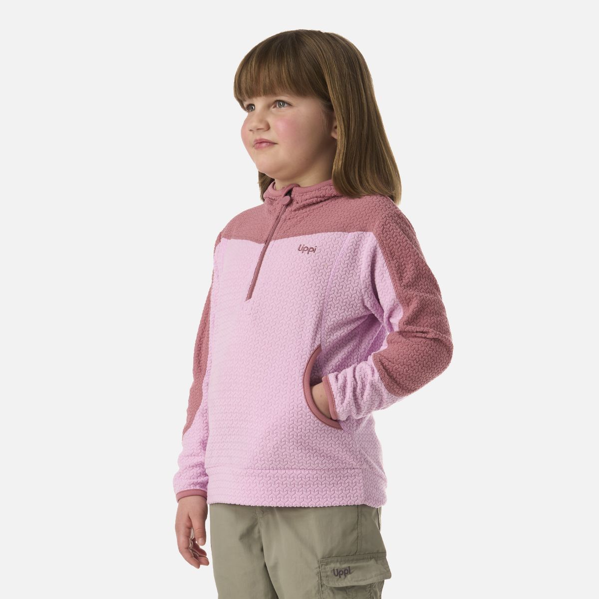 LIPPI - Polerón Niña Saltamontes Nano-F 1/4 Zip Hoody Rosa Lippi