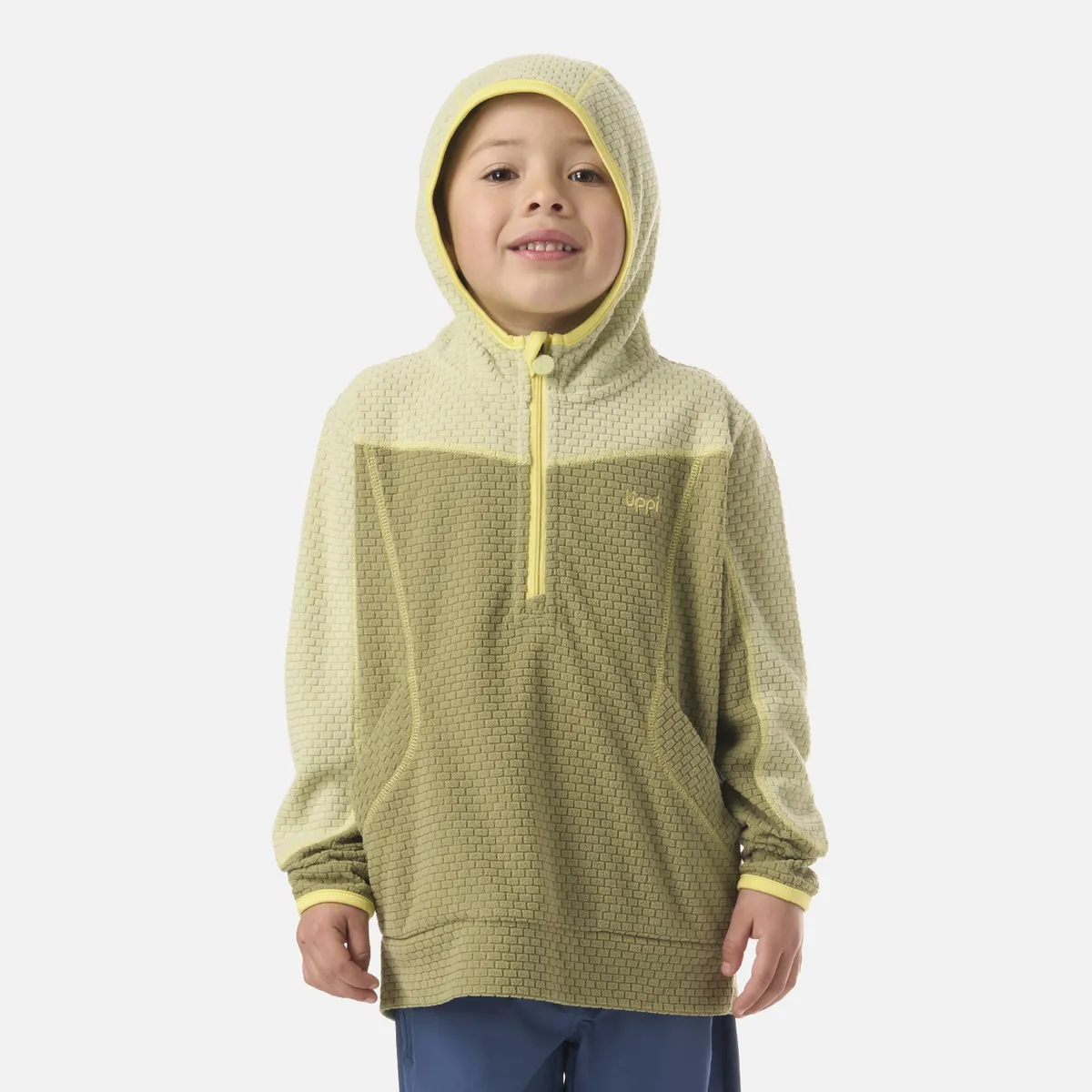 LIPPI - Polerón Niño Saltamontes Nano-F 1/4 Zip Hoody Verde Lippi