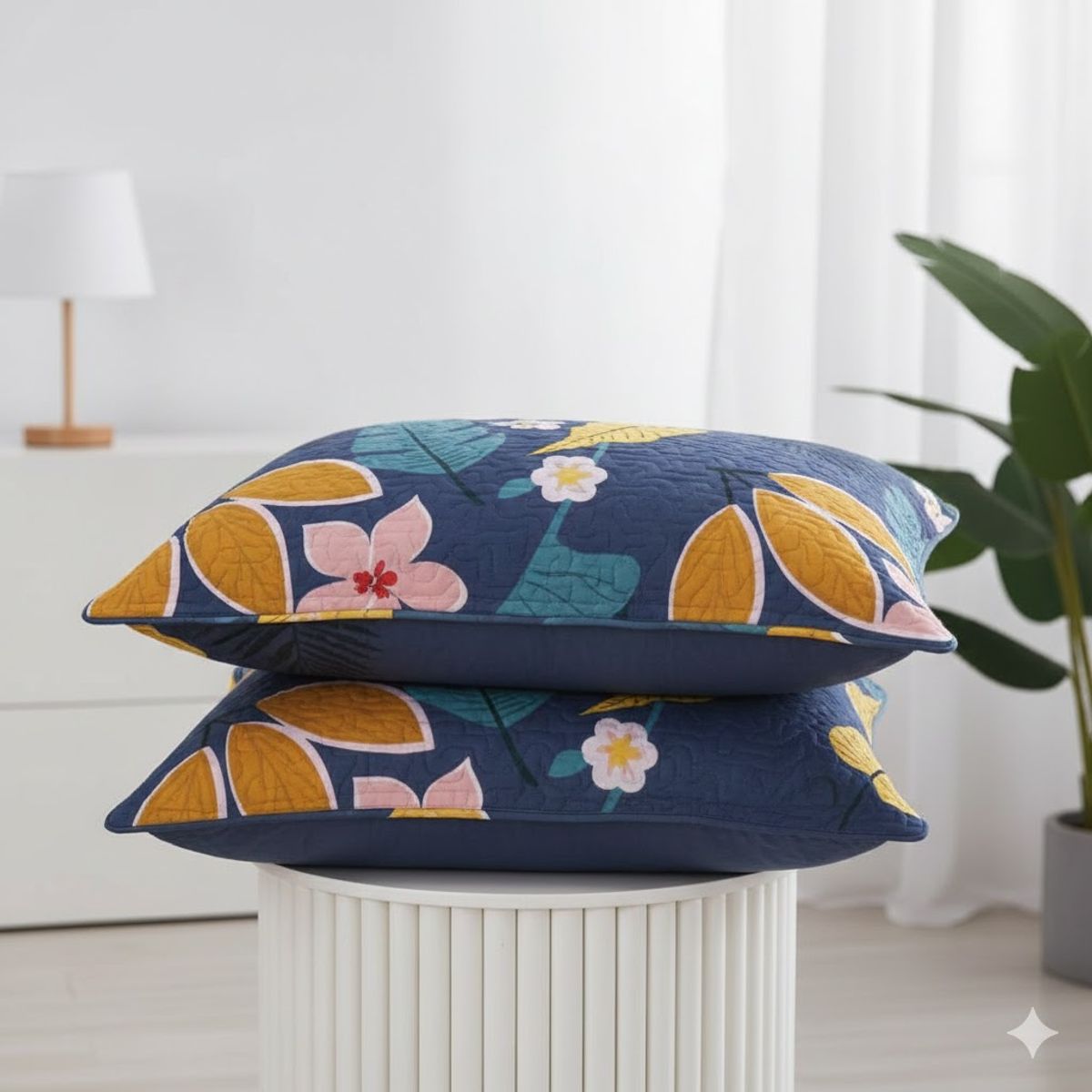 GENERICO - CUBRECAMA JUEGO DE 5 PIEZAS  QUILT VERANO HERMOSOS DISEÑOS 2 PLAZA TF