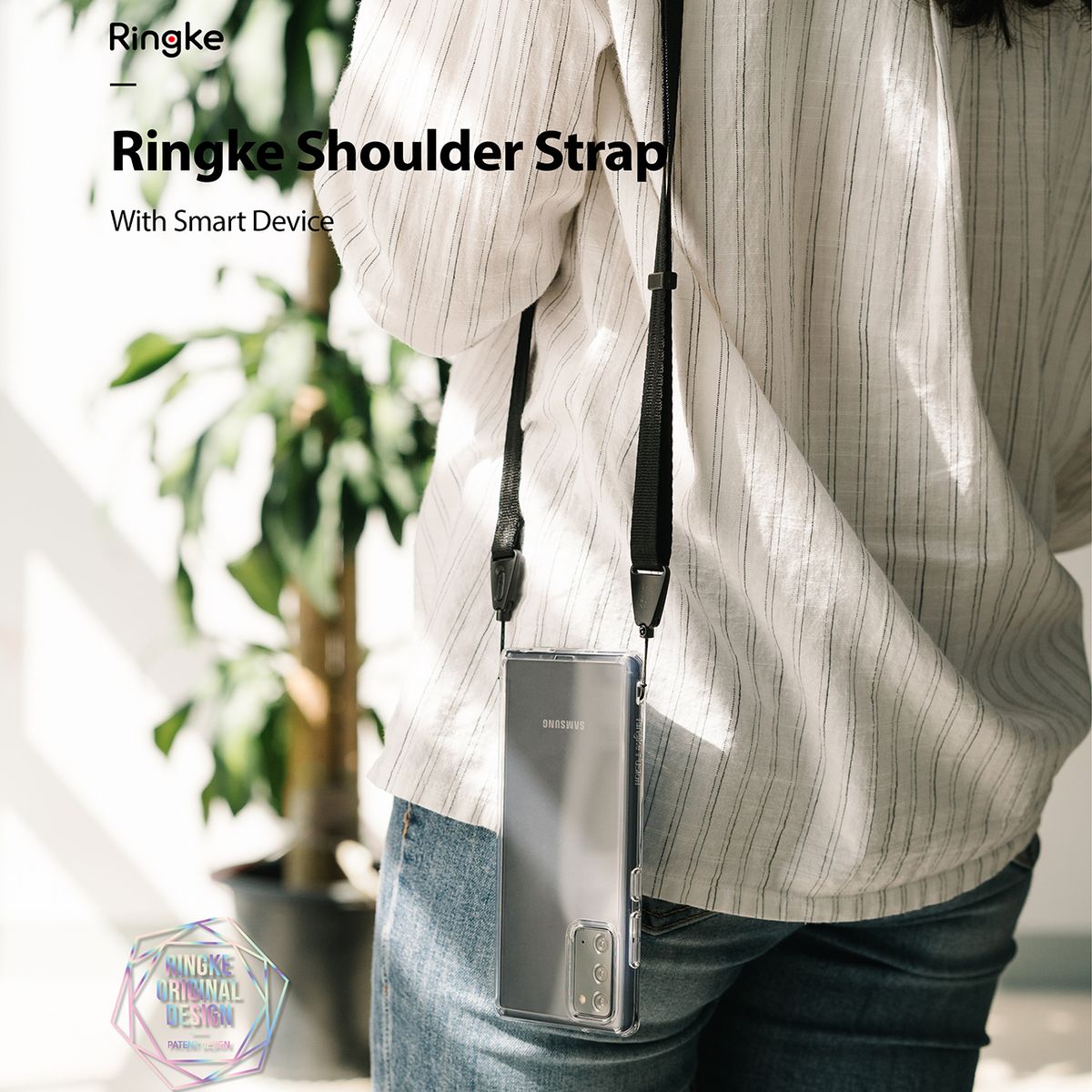 RINGKE - Correa Cruzada Ringke Para iPhone / Celular Shoulder  Negro