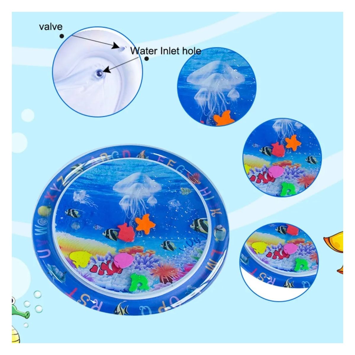 DBLUE - Alfombra De Agua Sensorial Bebé Diseño Marino DBG1451