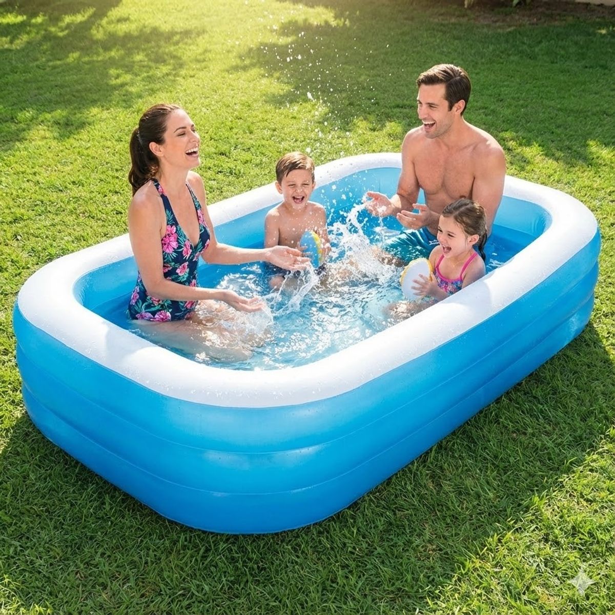 DBLUE - Piscina Inflable Rectangular 185cm DBG1724 Dblue