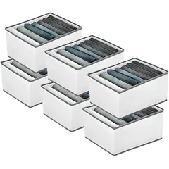 GENERICO - 6 X Cajas Almacenamiento Plegable Organizadoras Con Asas Para Ropa Pantalón Polera 40x25x20cm