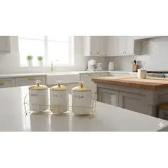 GENERICO - Set de 3 recipientes hermeticos Blanco