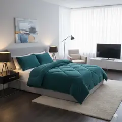 GENERICO - PLUMON COBERTOR PLUSH CON CHIPORRO 2 PLAZA TURQUESA TF