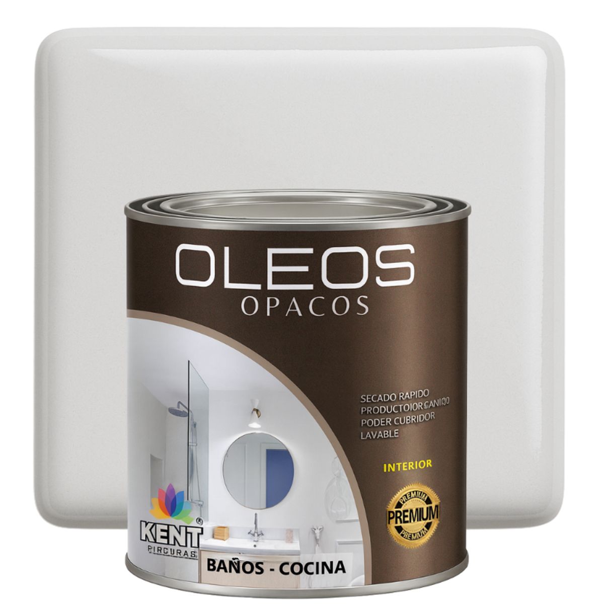 KENT - OLEO OPACO MULTISUPERFICIES - PREMIUM - CUARTO GALON GRIS PERLA