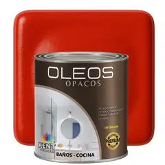 KENT - OLEO OPACO MULTISUPERFICIES - PREMIUM - CUARTO GALON ROJO FUEGO