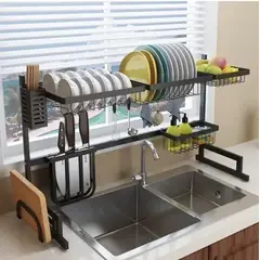 MOMO - Seca Plato Acero Inoxidable Escurridor Vajilla 85cm Amplio y grande