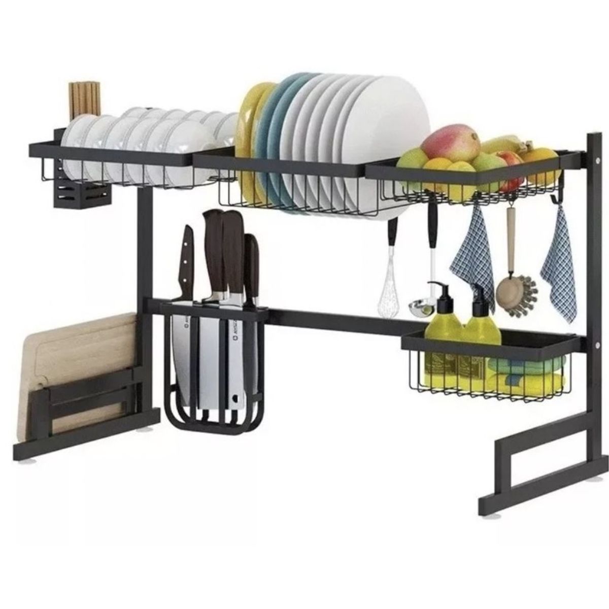 MOMO - Seca Plato Acero Inoxidable  Escurridor Vajilla 85cm  Amplio y grande