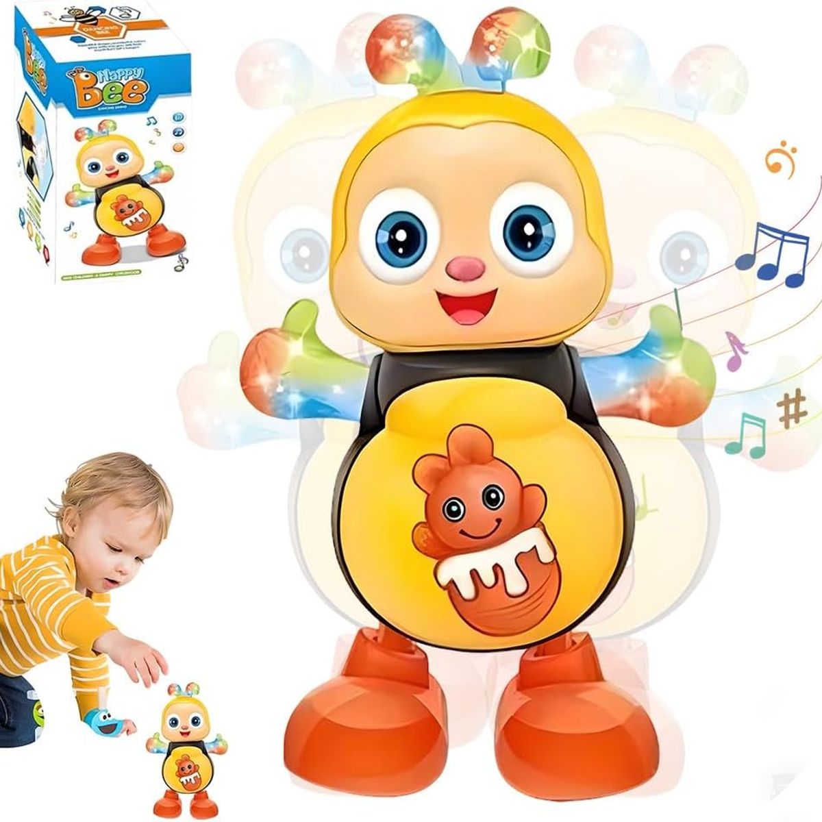 GENERICO - Abejita Chiquitita Juguetes Para Bebes Sensorial Con Musica Y Luces