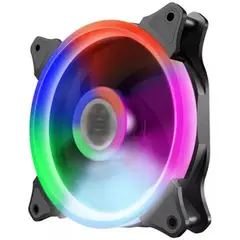 GENERICO - Ventilador Cooler Luz Led Rgb 12cm Gamer Gabinete Multicolor
