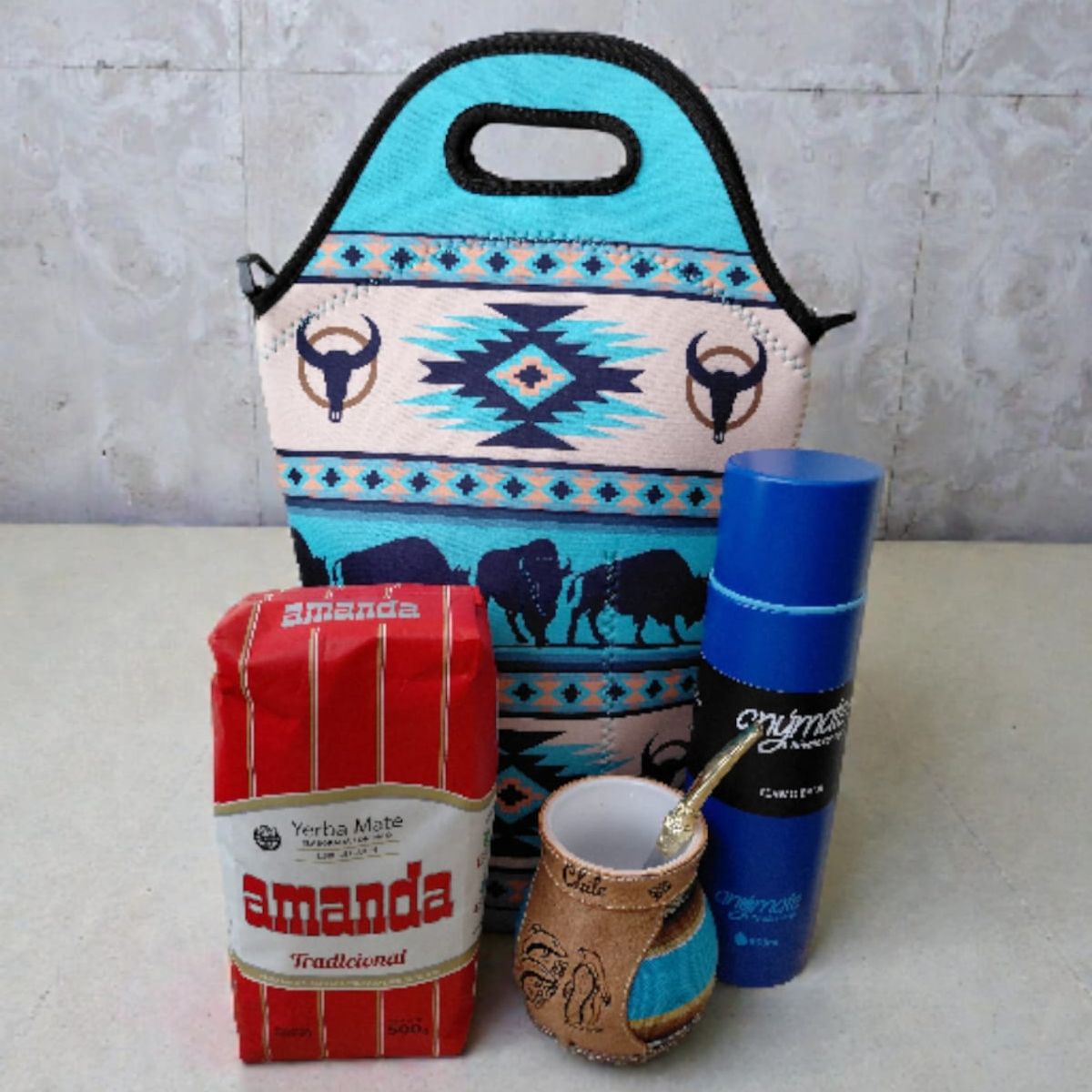 GENERICO - Set Mate + Yerba + Bombilla + Termo  Y Bolso Matero