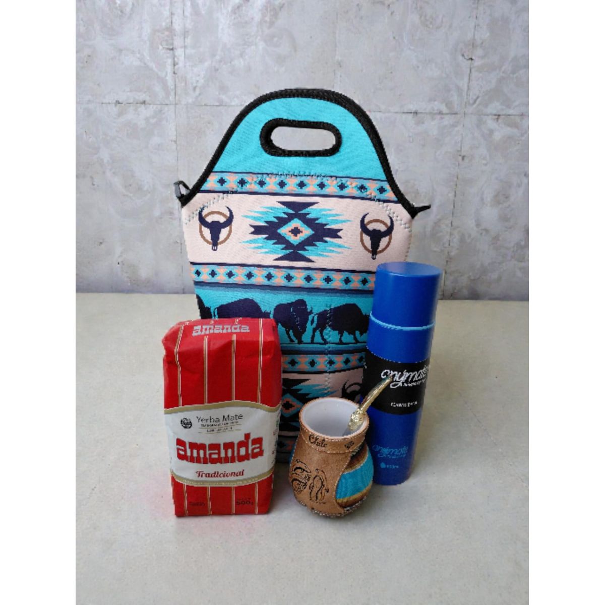 GENERICO - Set Mate + Yerba + Bombilla + Termo  Y Bolso Matero