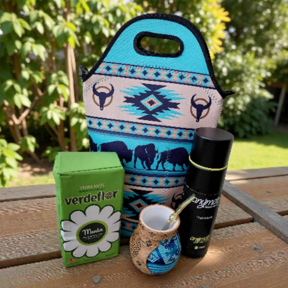 GENERICO - Set Mate + Yerba + Bombilla + Termo  Y Bolso Matero
