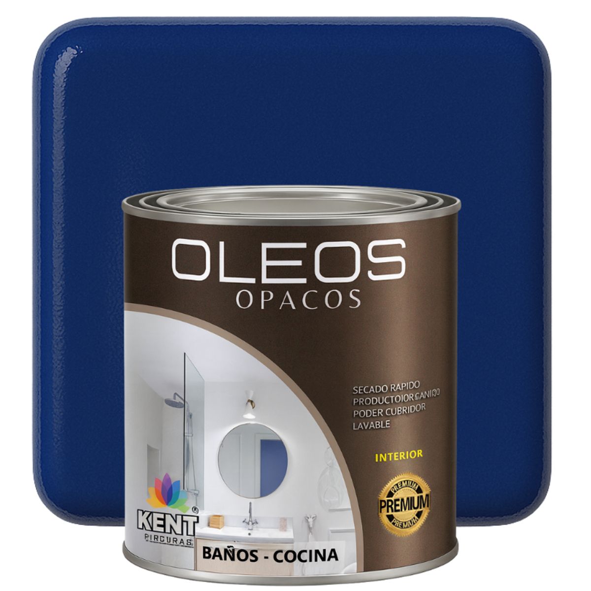 KENT - OLEO OPACO MULTISUPERFICIES - PREMIUM - OCTAVO GALON AZUL ULTRAMAR