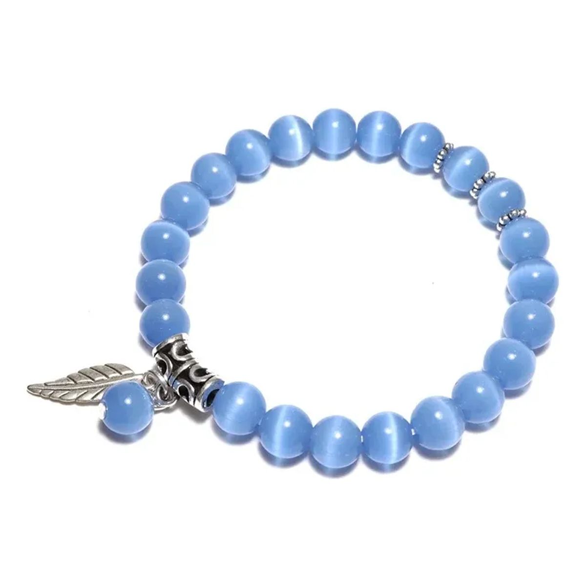 GENERICO - Pulsera De Opalo Y Hoja Dama Mujer