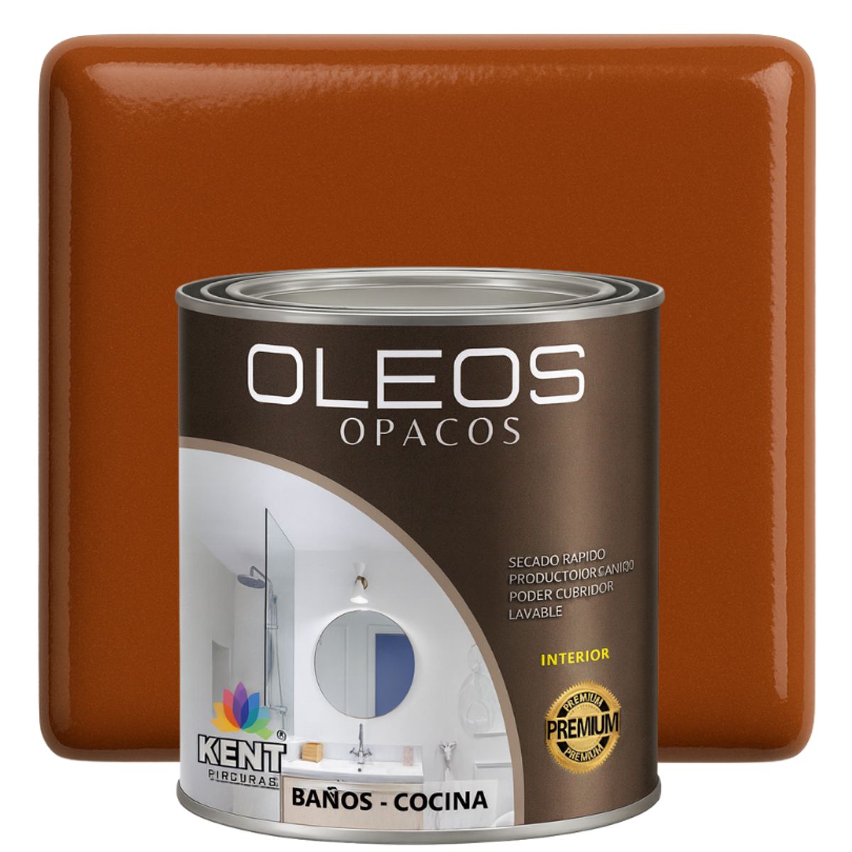 KENT - OLEO OPACO MULTISUPERFICIES - PREMIUM - OCTAVO GALON CEDRO CANELA