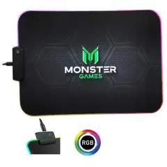MONSTER - Mouse Pad Gamer Luz Led Rgb Game Speed 35x25cm Pa351
