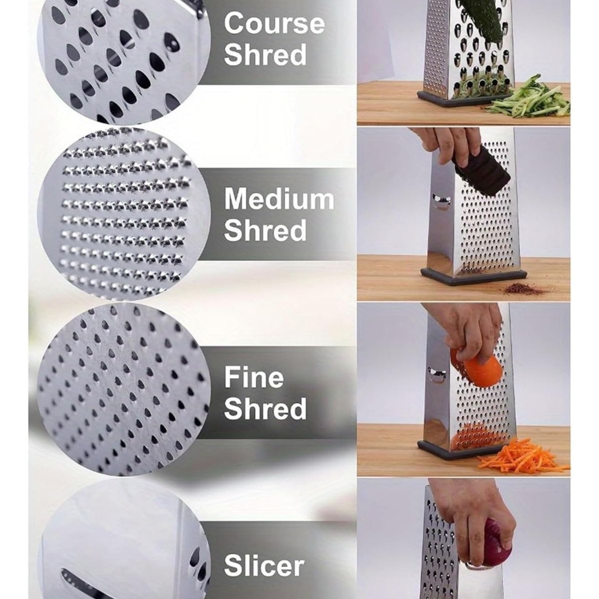 EINICIO - 4 En 1 Picador De Verduras De Inoxidabl Con Asa Para Cocina