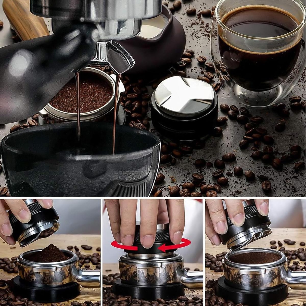 GENERICO - Distribuidor Café 51mm Acero Inoxidableapisonador De Café