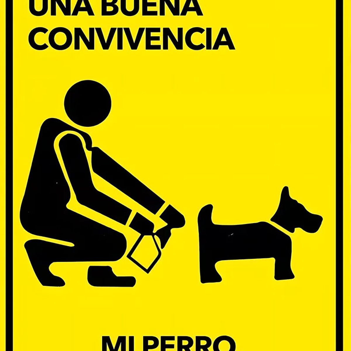 GENERICO - 20x30cm Señal Mi Perro Mi Responsabilidad Parques Cruces