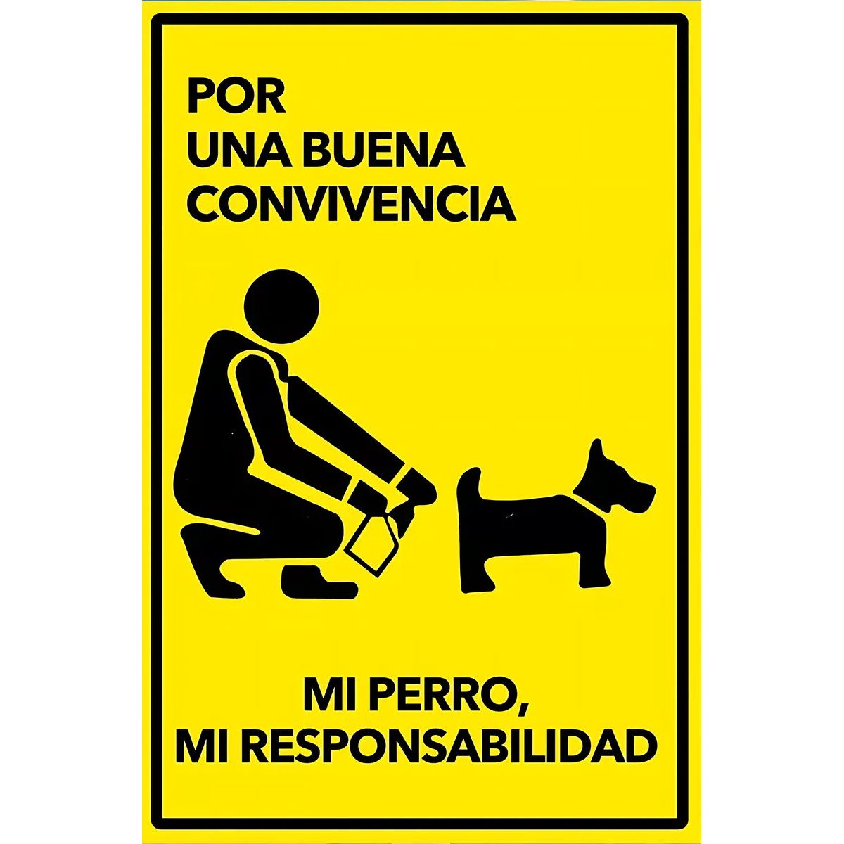 GENERICO - 20x30cm Señal Mi Perro Mi Responsabilidad Parques Cruces