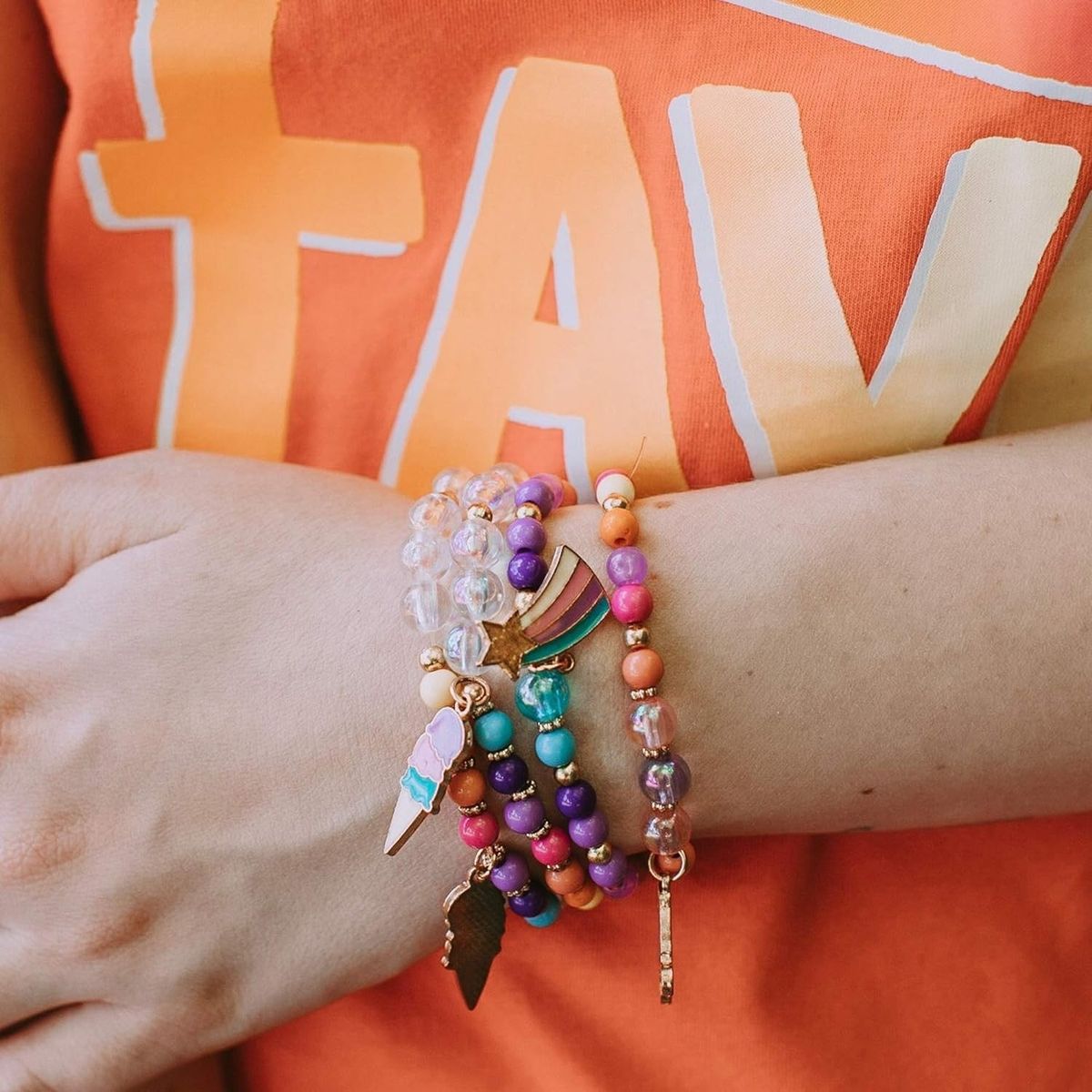 MAKE IT REAL - Set De Cuentas Pulseras Sueños Arcoiris Make It Real Juguete