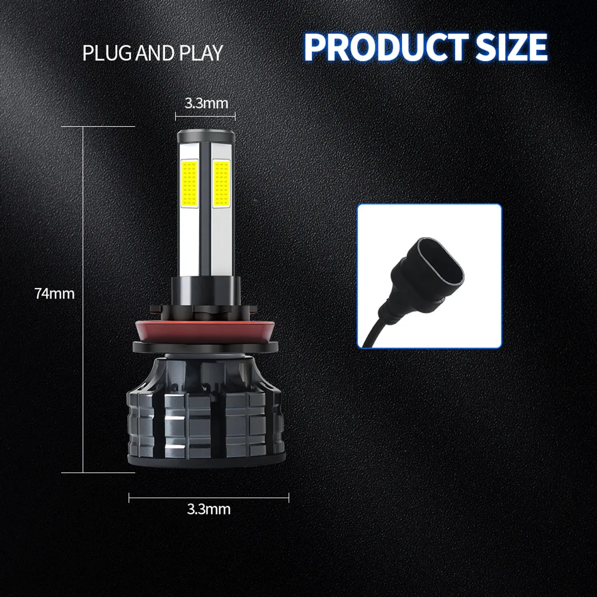 KINDA NICE - Premium Kit De Focos Faros Csp Led H4 Hb2 9003