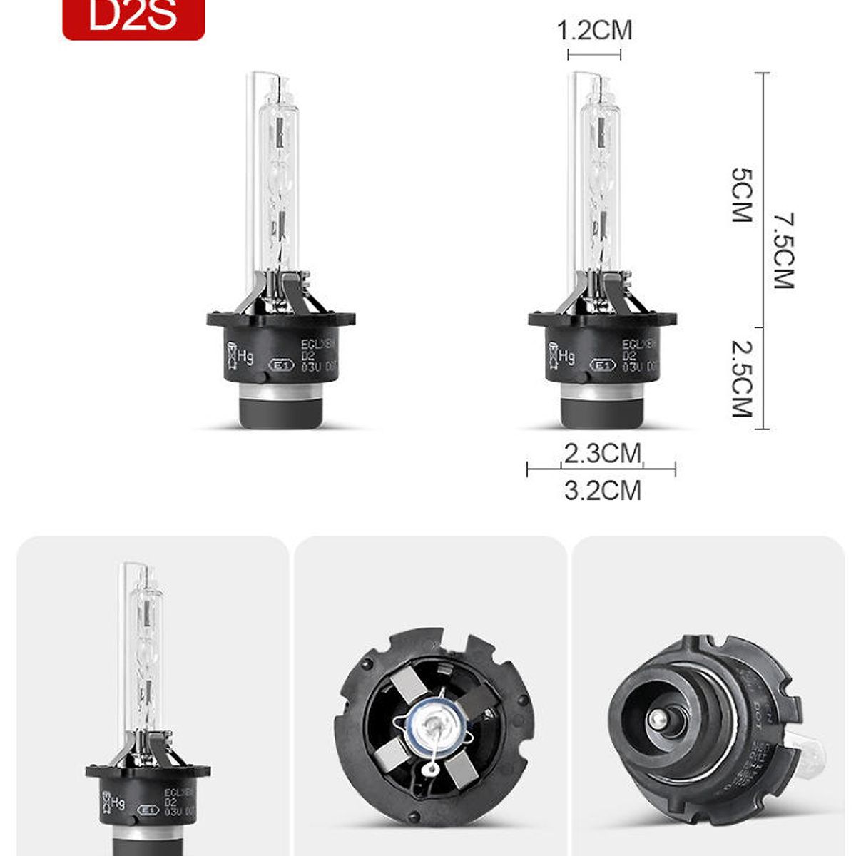 KINDA NICE - 2pcs Ampolletas Delanteras Xenon D2s  8000k