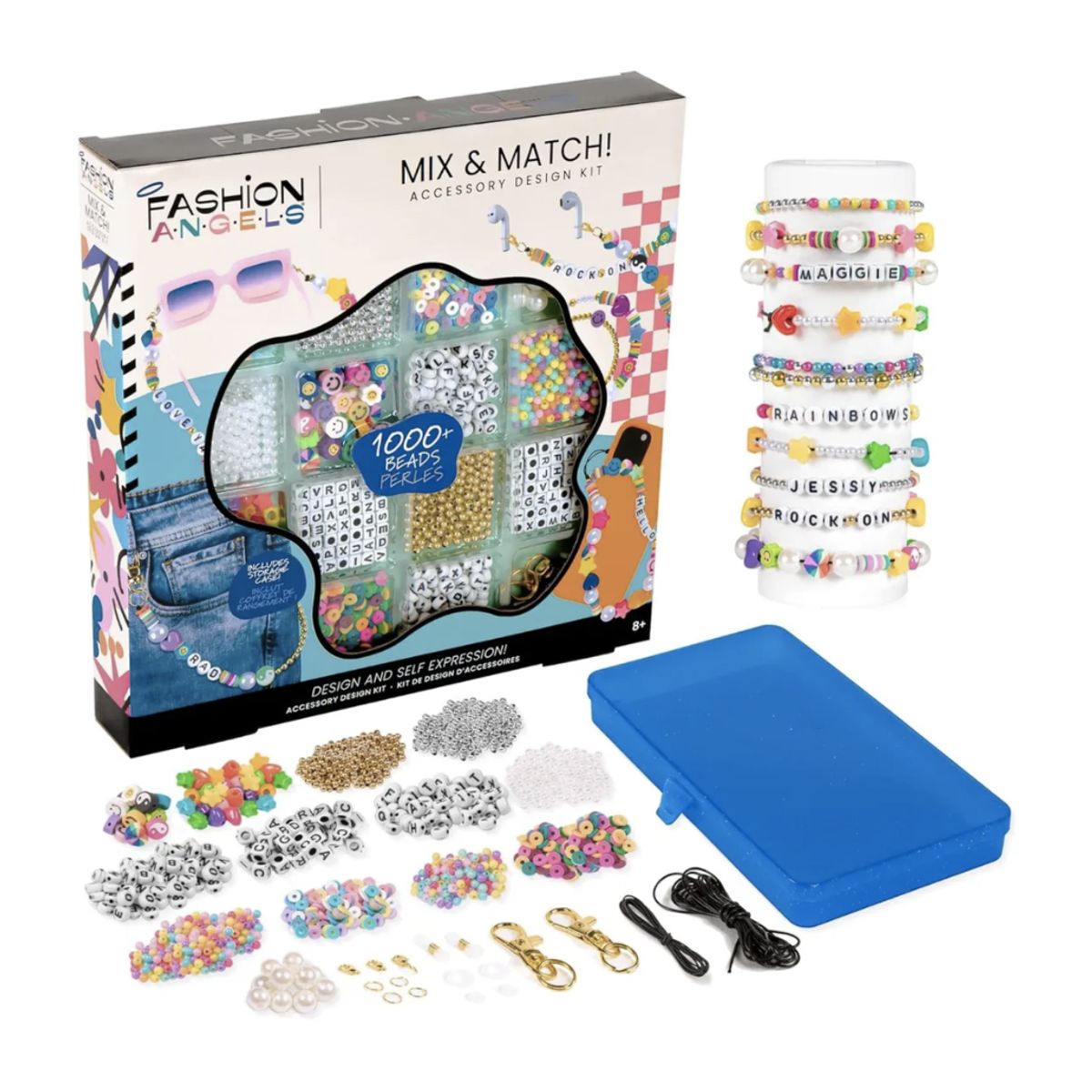 FASHION ANGELS - Kit De 1000+ Cuentas Para Hacer Pulseras Fashion Angels
