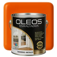 KENT - OLEO ESMALTADO PREMIUM - MULTISUPERFICIES - GALON NARANJA MANDARINA