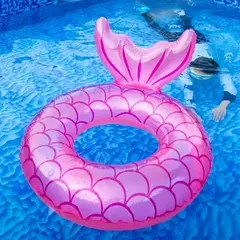 PUREPOWER - Flotador de natación para tubos de cola de sirena-rosa