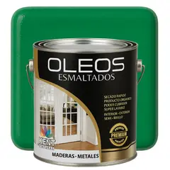 KENT - OLEO ESMALTADO PREMIUM - MULTISUPERFICIES - GALON VERDE ESMERALDA