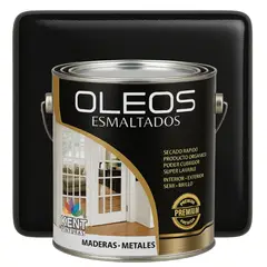 KENT - OLEO ESMALTADO PREMIUM - MULTISUPERFICIES - GALON NEGRO ABSOLUTO