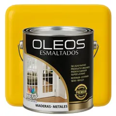KENT - OLEO ESMALTADO PREMIUM - MULTISUPERFICIES - MEDIO GALON AMARILLO ORO