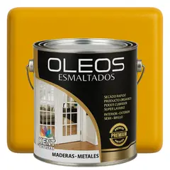 KENT - OLEO ESMALTADO PREMIUM - MULTISUPERFICIES - MEDIO GALON AMARILLO ÓXIDO