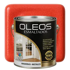 KENT - OLEO ESMALTADO PREMIUM - MULTISUPERFICIES - MEDIO GALON ROJO CORAL