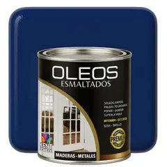 KENT - OLEO ESMALTADO PREMIUM - MULTISUPERFICIES - CUARTO GALON AZUL COBALTO