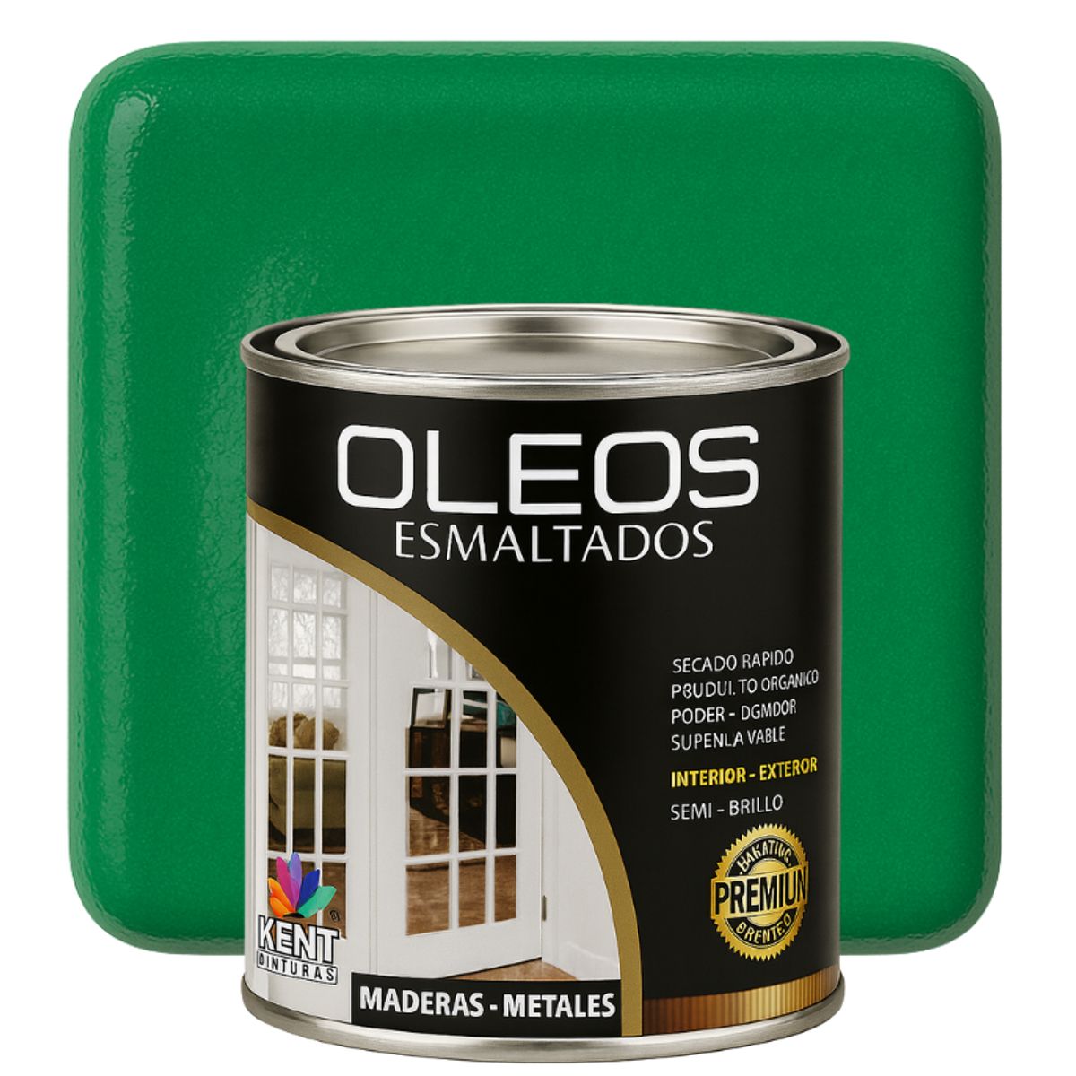 OLEO ESMALTADO PREMIUM - MULTISUPERFICIES - CUARTO GALON VERDE ESMERALDA, marca KENT - Foto Principal