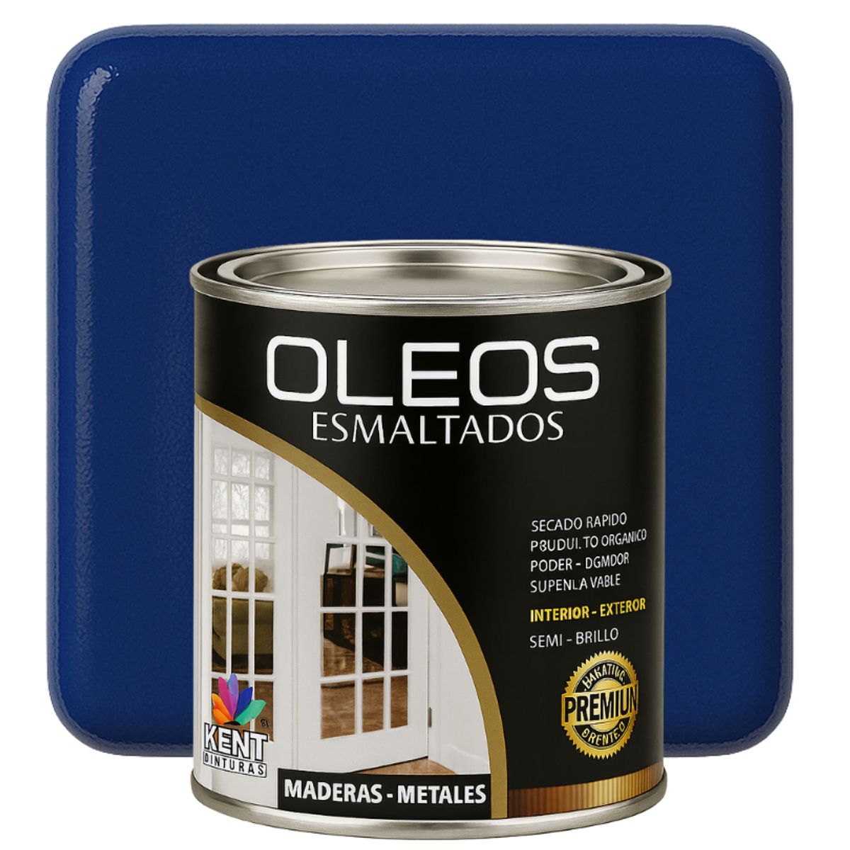 KENT - OLEO ESMALTADO PREMIUM - MULTISUPERFICIES - OCTAVO GALON AZUL ULTRAMAR