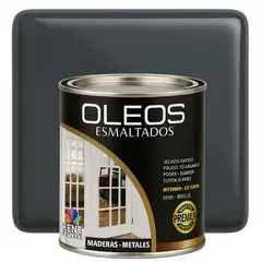 KENT - OLEO ESMALTADO PREMIUM - MULTISUPERFICIES - OCTAVO GALON GRIS GRAFITO