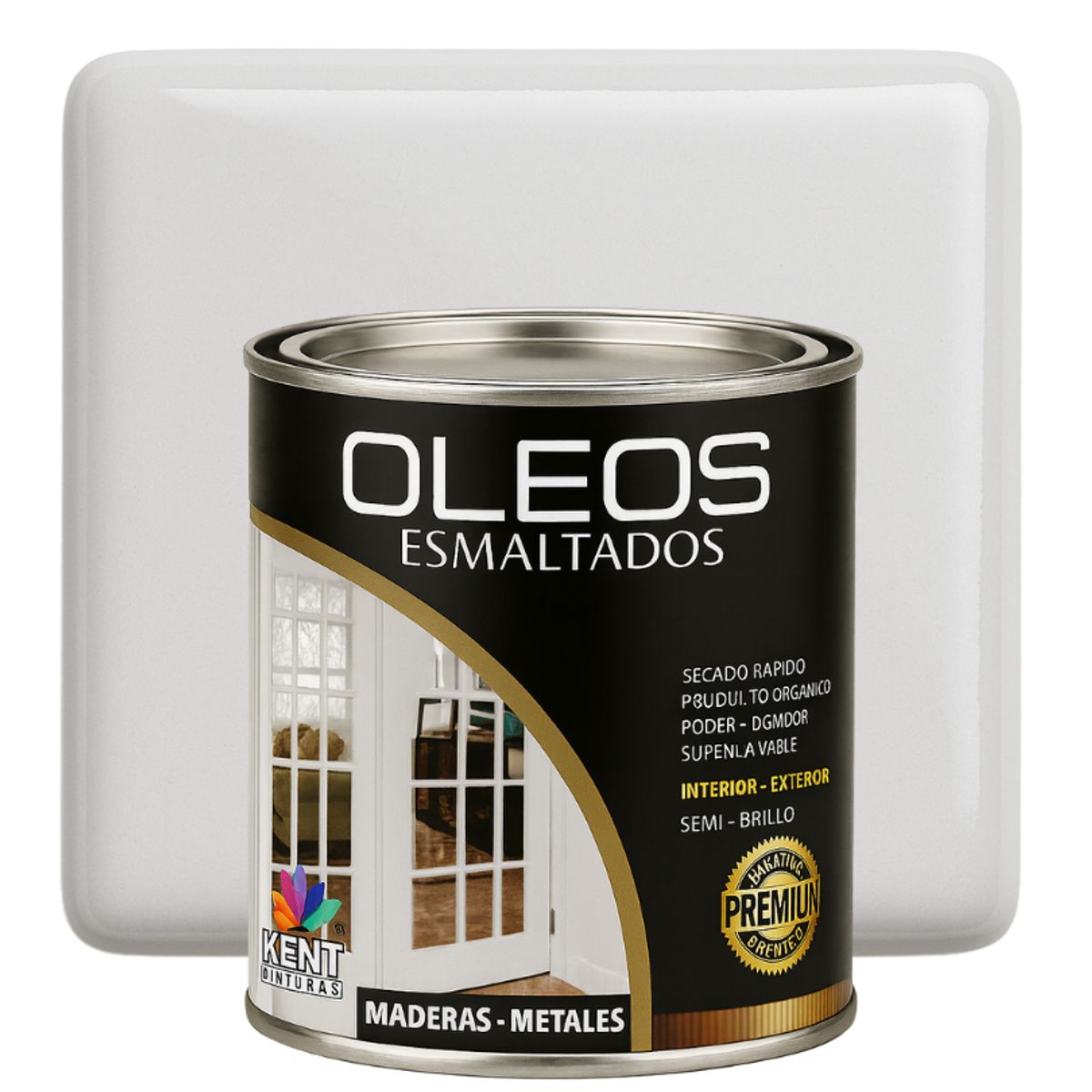 KENT - OLEO ESMALTADO PREMIUM - MULTISUPERFICIES - OCTAVO GALON GRIS PERLA
